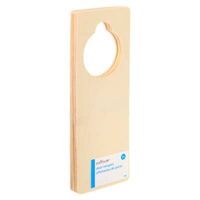 12 Packs: 6 ct. (72 total) Door Hangers Wood by Creatology