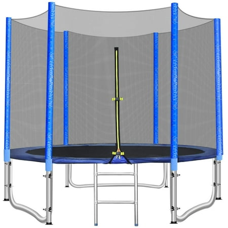 HEMBOR 8ft Trampoline for Kids Toddler with Safety Enclosure Net & Ladder, 286 lbs