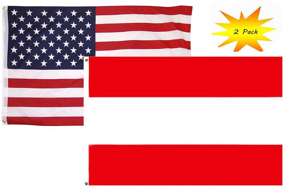 2 Pack USA American & England Country Flag Banner 3x5 3’x5’ Wholesale Set