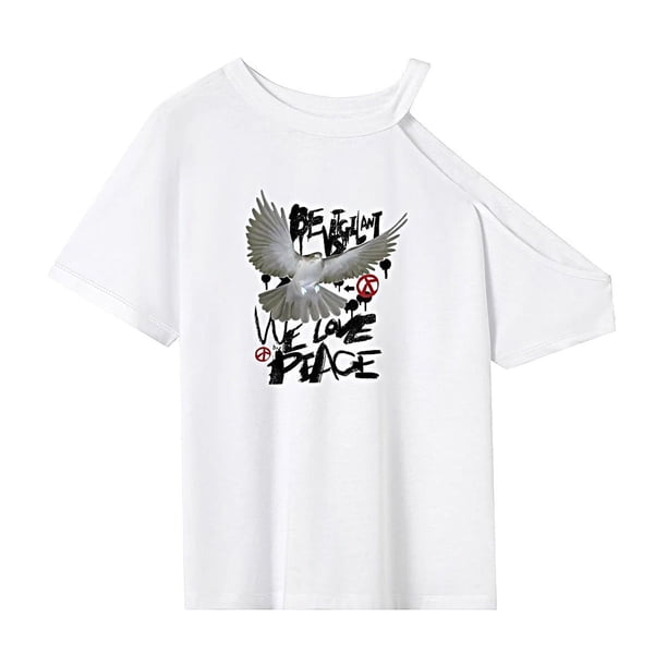 Camiseta para mujer, camiseta básica elegante de verano para acampar, ir al trabajo, regalo para mujer M