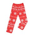 thumbnail image 6 of Adult Fashion Christmas Print Casual Pants with Drawstring Elastic Waist, Comfortable Sleepwear and Loungewear Trousers for Home Use,Red,XL, 6 of 6