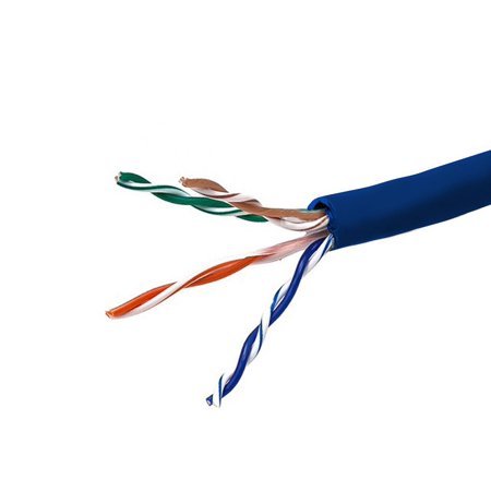 UPC: 0889028046395 | Monoprice 18617 1000 ft. 24AWG Cat5E STP Solid Riser-Rated Bulk Pure Bare Copper Ethernet Cable  Blue