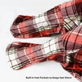 thumbnail image 6 of Catalonia Wearable Fleece Blanket with Sleeves and Foot Pockets for Adult Women and Men, Micro Plush Comfy Wrap Sleeved Throw Blanket Robe, Large, Red Plaid, 75" x 53", 6 of 8
