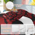 thumbnail image 4 of Red Lipprint Texture Twin Size Comforter Set, Black Abstract Backdrop Bedding for All Seasons, 4 Pcs Bed Set, 1 Quiltcover (68"x86") ,1Sheet(67"x116"), 2Pillowcases (30"x20"), 4 of 12