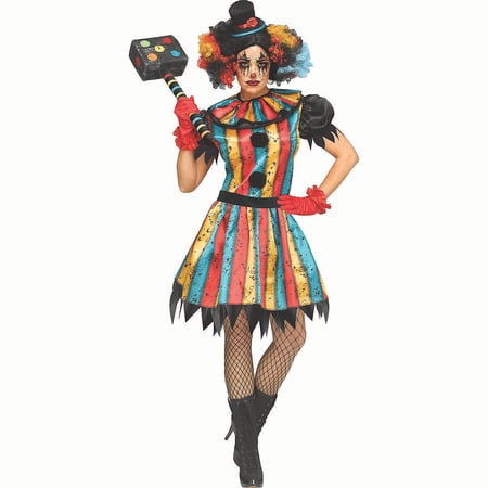 Playboy - Womens Multicolored Carny Clown Costume - One Size