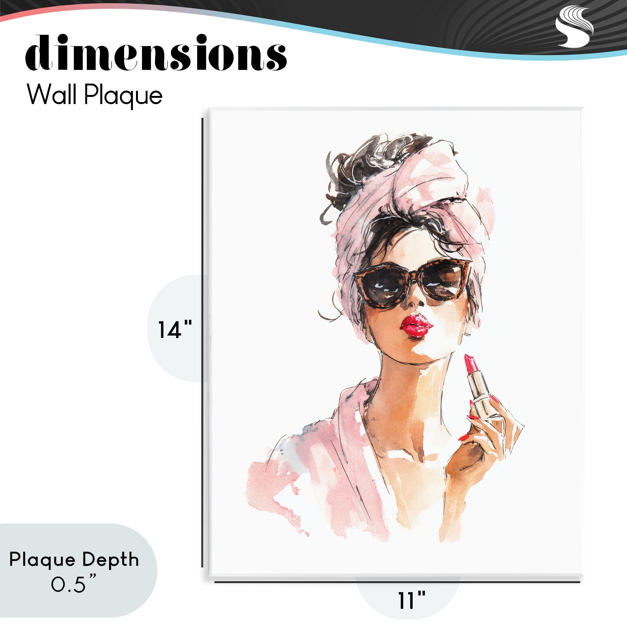 Stupell Industries Velour Secrets Lipstick Wall Plaque Art, design by Svetlana Aleynikova