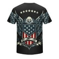 thumbnail image 4 of Jessboyy Men's 250th Anniversary Independence Day Shirts Short Sleeve USA Flag 4th of July Patriotic Tshirts Holiday Tops Summer Graphic T-shirts Black,XXXXL, 4 of 5