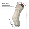 thumbnail image 3 of Large Knitted Christmas Stocking WhitePattern Wall Decor Candy Bag Holiday Home Decoration, 3 of 6