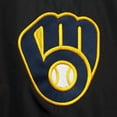 thumbnail image 6 of Men's White/Black Milwaukee Brewers Reversible Satin Full-Zip Jacket, 6 of 6
