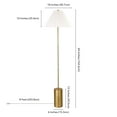 thumbnail image 6 of Evelyn&Zoe Somerset 64" Tall Floor Lamp with Empire Fabric Shade, Brass/White, 6 of 7