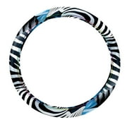 Zebra 14.5 Inch Printing PVC Leather Steering Wheel Cover Auto Accessories