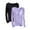 Purple, variant on Womens Pajama Tops with Built in Bras Plus Size Long Sleeve Crewneck Nightwear Comfy Solid Shirts Loungewear 2 Pack