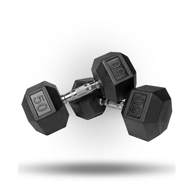 EDX 60 LB Rubber Hex Dumbbell Set – Includes 5LB, 10LB & 15LB Pairs, Non- Slip Free Weights for Strength Training & Home Fitness