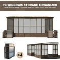 thumbnail image 6 of Domi 12' x 16' Wall-Mounted Sunroom, Aluminum Frame, PC Sloping Roof, Sliding Doors Galvanized Steel Sloping Roof, Moveable PC Screen, Outdoor Permanent Sun Room Lean to Gazebo for Deck Patio, 6 of 9