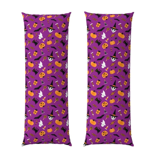 Balery Halloween2 Funda Protectora para Almohada Corporal de Algodón Hipoalergénico con Cierre(55 x 21 pulgadas), Almohadas No Incluidas