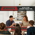 thumbnail image 4 of Soozier Poker Table Top 12-Player Poker Mat Water-Resistant, Red, 4 of 10