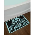 thumbnail image 2 of Astronaut Bath Mat, Female Astronaut Space Woman Science Fiction Theme Hand Made Drawing Space Galaxy, Non-Slip Plush Mat Bathroom Kitchen Laundry Room Decor, 29.5 X 17.5 Inches, Teal Black, Ambesonne, 2 of 2