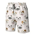 thumbnail image 4 of Cauagu Bulldog Face Print Men's Swim Trunks,Hawaiian Bathing Suit Swimsuits Beach Shorts with Pockets for Men Quick Dry Swimming Board Shorts-XX-Large, 4 of 6