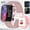 Pink, variant on Steel Band 2.01" 240P Smartwatch, Magnetic Charging, Wireless Call & Flashlight, Valentine Gift for iOS Android