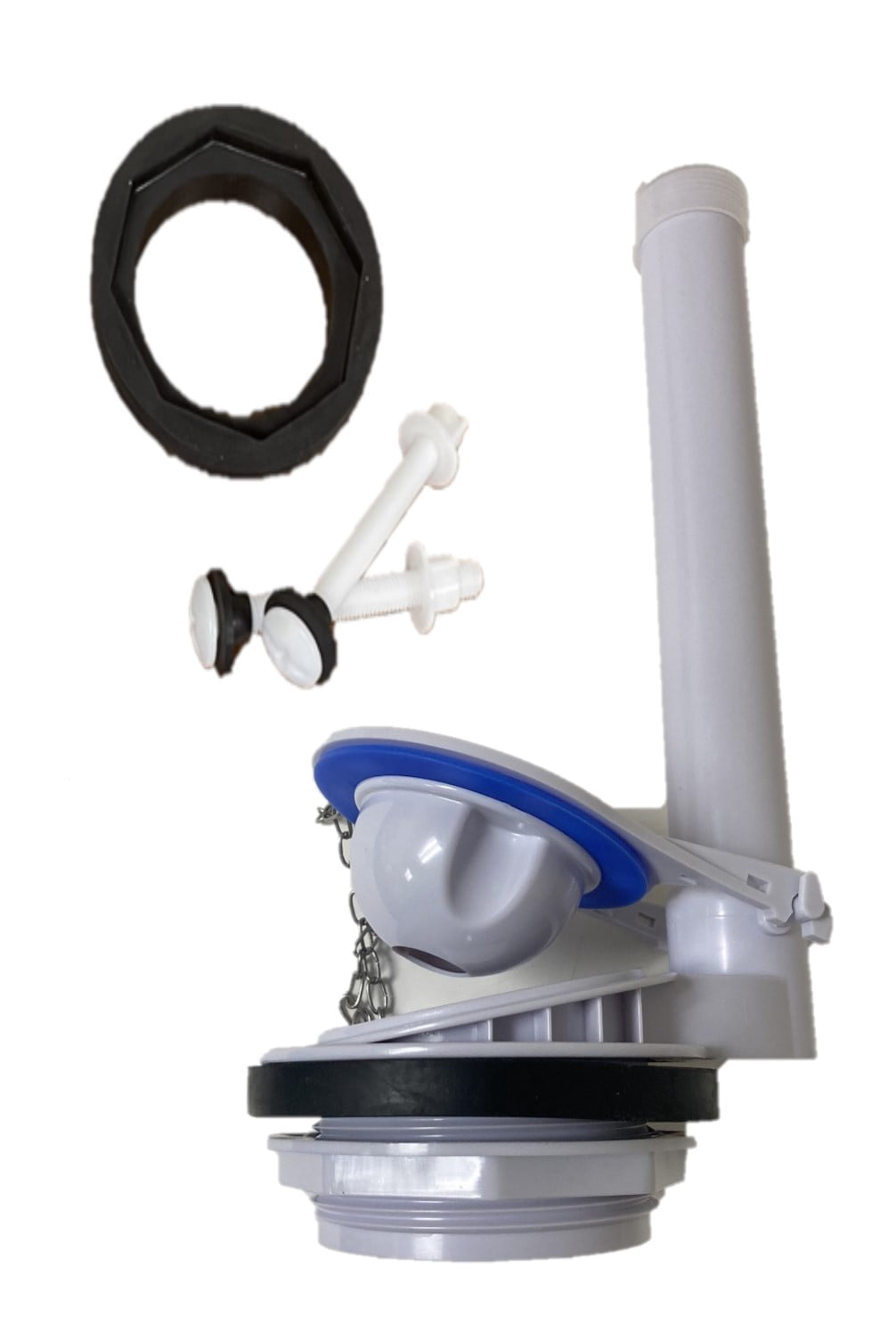 Crane Toilet 3.1 inch Flush Valve Assembly with Light Weight Silicone Flapper for 2 Piece toilets.