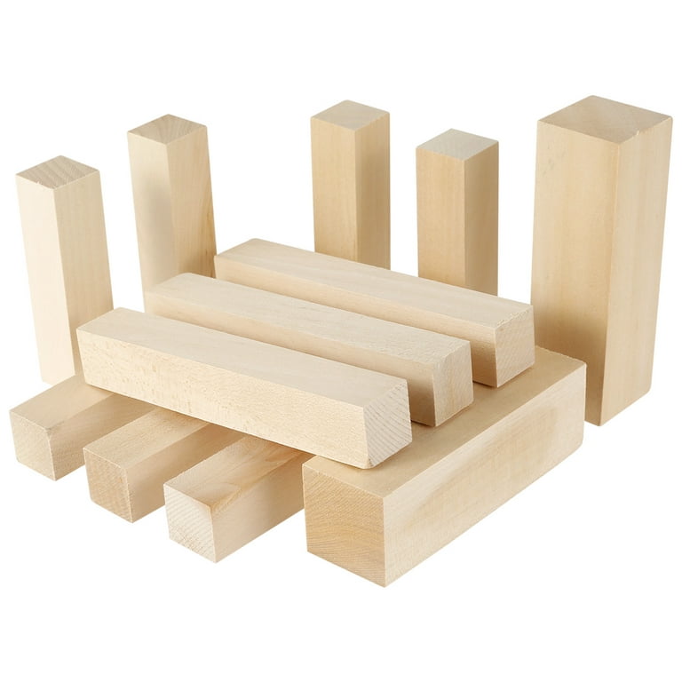 18 Pcs Basswood Carving Blocks - Wood Blocks for Carving ,Cubes