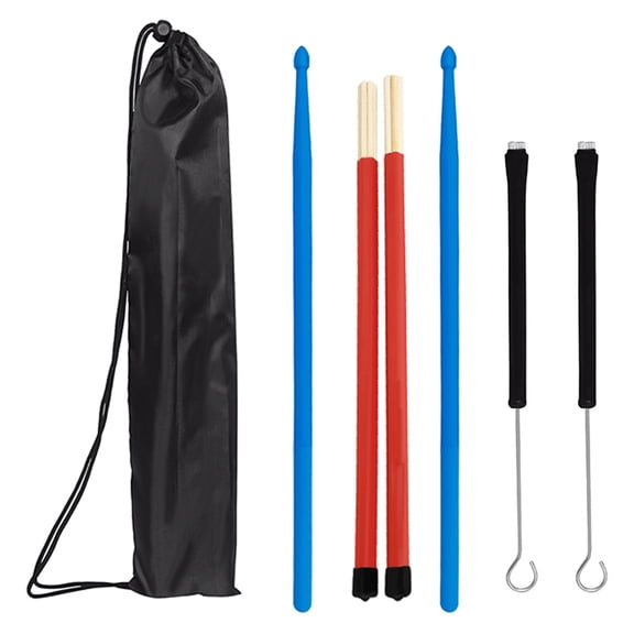 OULII Drum Kit Brush And Mallet Accessory Plastic Assorted Color For Students Practice 1 Set