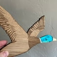 thumbnail image 3 of TNOBHG Mallard Duck Wood Plaque Wooden Mallard Duck Wall Decoration Rustic Flying Duck-shaped Wood Art Decor for Home Office Room Hand-painted, 3 of 8