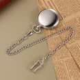 thumbnail image 3 of Miangastore 1PC Retro Two-faced Smooth Pocket Watch Alloy Classic Delicate Quartz Pocket Watch (Silver), 3 of 8