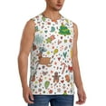 thumbnail image 2 of Balery Winter Christmas And New Year Deer Men's Sleeveless Muscle Shirts Workout Tank Top, Moisture Wicking, Odor Protection-Large, 2 of 8