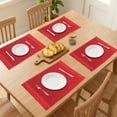 thumbnail image 3 of Unique Bargains Farmhouse Placemats Set of 6 Woven Table Mats for Indoor Dining Red, 3 of 6