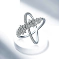 thumbnail image 6 of HeartsAndYou 1.6ct Round Cut Moissanite Engagement Ring for Women 18k White Gold Over Silver Cross Design, 6 of 9