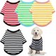 thumbnail image 1 of 4 piezas de camiseta para perro, camiseta a rayas para perro pequeño, ropa para mascotas, sudadera para cachorro, ropa para perros pequeños y medianos, 1 of 5