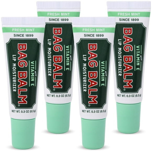 Bálsamo labial en bolsa, paquete de 4, 8.5 g de menta fresca con vitamina E