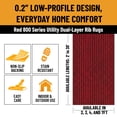 thumbnail image 3 of Ottomanson 2'7" x 8' Non-Slip Runner Rug for Hallway, Waterproof Entryway Floor Mat, Dirt Trapper, Red, 3 of 9