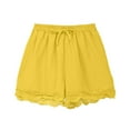 thumbnail image 4 of ShomPort Girls Lace Trim Shorts Casual Summer Elastic Waist Drawstring Loose Comfy Dressy Shorts, 4-14Y, 4 of 9