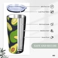 thumbnail image 6 of Kll Fresh Avocado Stainless Stainless Steel Vacuum Insulated Coffee Cup 20 Oz Lids And Straws,1 Metal Straws,1 Cleaning Brush, 6 of 9