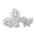 thumbnail image 2 of Hyasfey Women Elegant Butterflies Shape Brooch Shiny Rhinestones Inlaid Pin Suit Collar Shawl Cardigan Badge Jewelry Accessories, 2 of 7