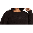 thumbnail image 2 of Calvin Klein Performance Womens Plus Embroidered Fitness Sweatshirt Black 2X, 2 of 3