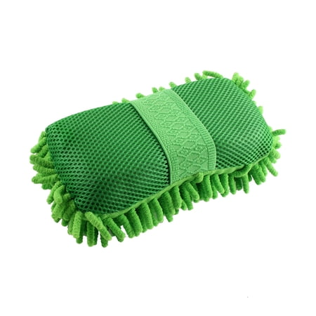 Microfiber Chenille Cleaning Tool Washing Brush Sponge Pad Green for Car