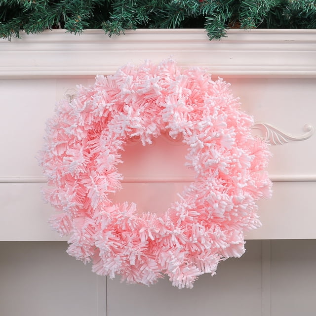 Guirnalda navideña de flores para colgar en la puerta o ventana | Decoración de follaje artificial para la entrada del hogar