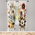 thumbnail image 2 of Ambesonne Autumnal Leaf Flowers Art Floral Curtains, Dark Tan/Orange/Ruby, 28"x84", 2 of 2