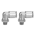 thumbnail image 4 of 2 piezas de conector rápido neumático de latón niquelado, rosca BSPP en ángulo recto (1/4 pulg.), 4 of 7