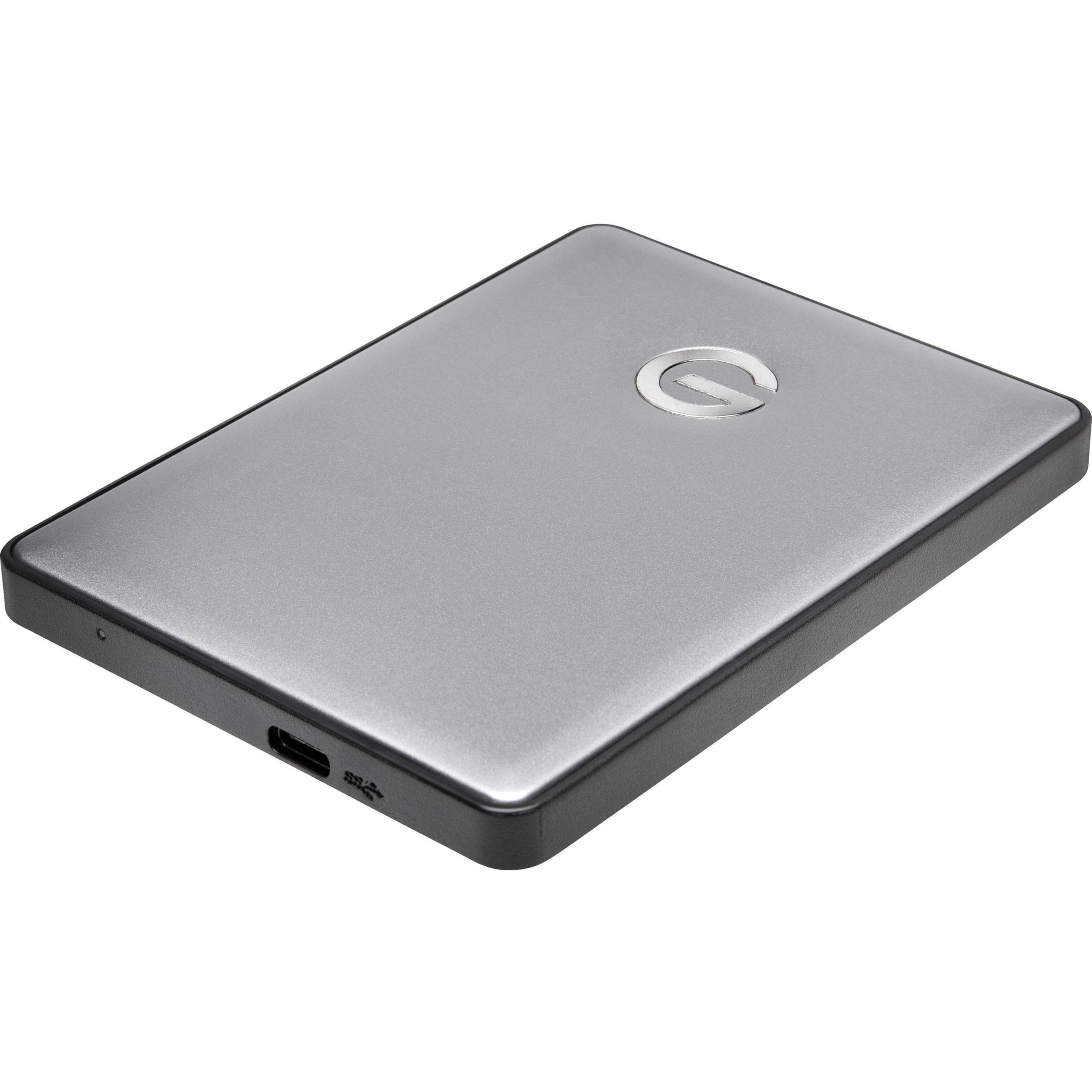 GTechnology GDRIVE mobile USBC 0G103171 2 TB Portable Hard Drive, 2.5" External, Space Gray