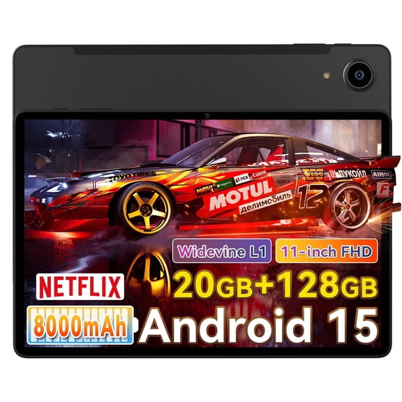 Alphawolf L3A 11inch Tablet Android 15 Tablet, T615 Octa-core with 20GB 128GB Tablets, 8000mAh/18W fast charging, 5MP 13MP, Widevine L1