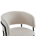 thumbnail image 5 of GDF Studio Calla Modern Upholstered Dining Chair with Metal Legs, Beige+Black, Set of 4, 5 of 8