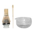 thumbnail image 2 of Juego de Matcha japonés, accesorios multiusos con cuenco de cristal hecho a mano con soporte, herramientas profesionales, 500ml para Macarena batidor de matcha, 2 of 8