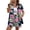 Hot Pink, variant on 2 Piece Outfits for Women Kimono Style Tropical Print Cover Ups Half Sleeve Blouse Shorts Set 2026 Summer Beachwear Hot Pink M