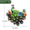 thumbnail image 3 of BNNG Metal Birds Wall Art Decor, Beautiful Peacock Outdoor Wall Decor for Patio Wall Fence Deck Garden Home Balcony Tropical Bird Peacock Wall Sculpture Hanging for Indoor Outdoor, 3 of 5