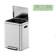 thumbnail image 6 of Kselythan 8 Gallon Dual Trash Can, 15L+15L Stainless Steel Dual Garbage & Recycle Bin with Foot Pedal, Soft Close Lid, Classified Garbage Can with Removable Inner Bucket for Kitchen Living Room Office, 6 of 7