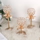 thumbnail image 5 of 1 candelabro de metal y cristal, decoración para velas (dorado), 5 of 6